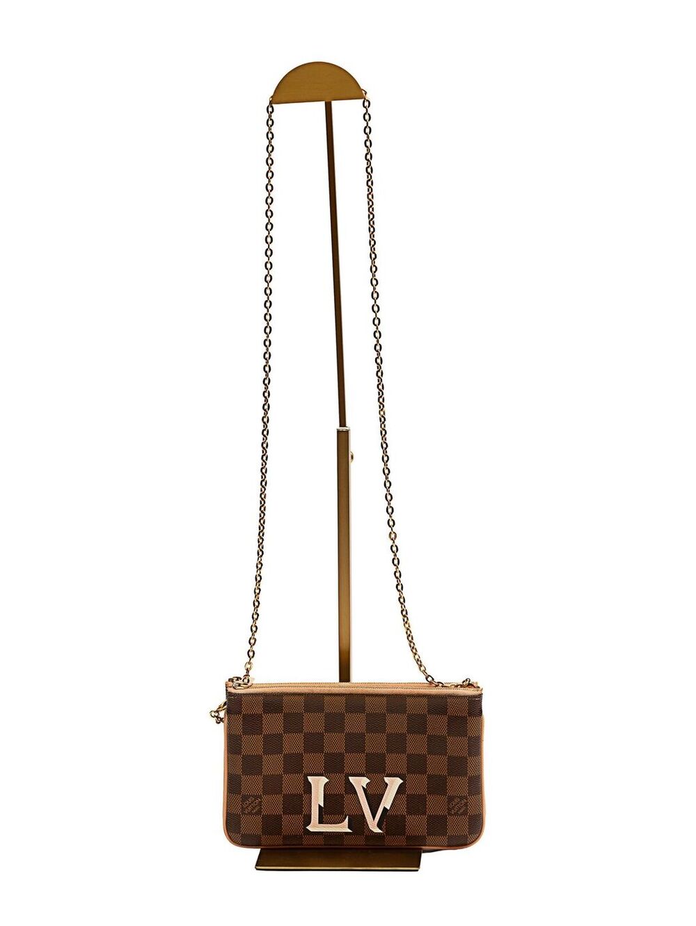 LV Damier Ebine Double Zip Pochette